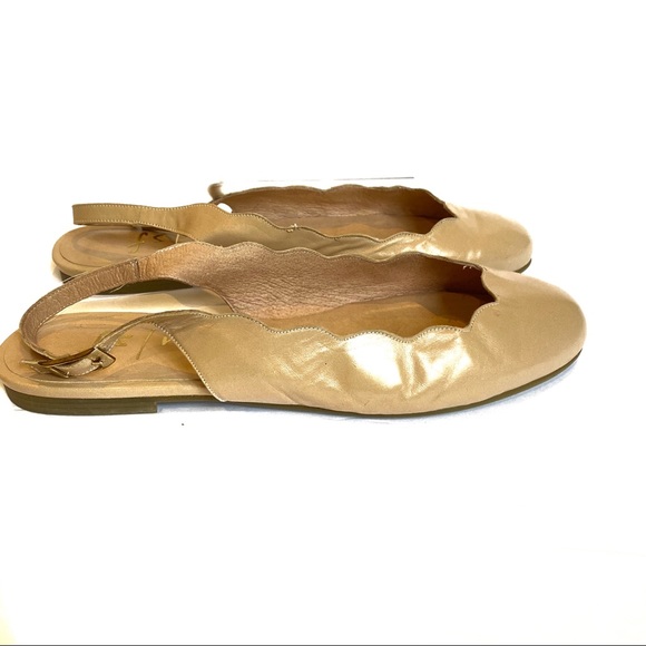 | fs/ny | tan scalloped slingback flats - Picture 7 of 8
